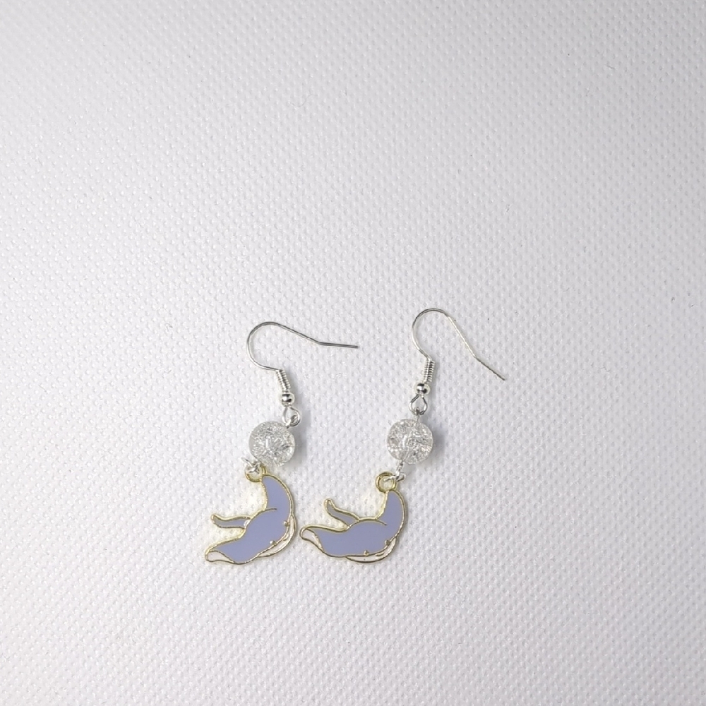 Elegant Gold and Silver Dolphin Earrings